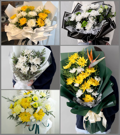 山西朔州应县白马石乡白事花束代送